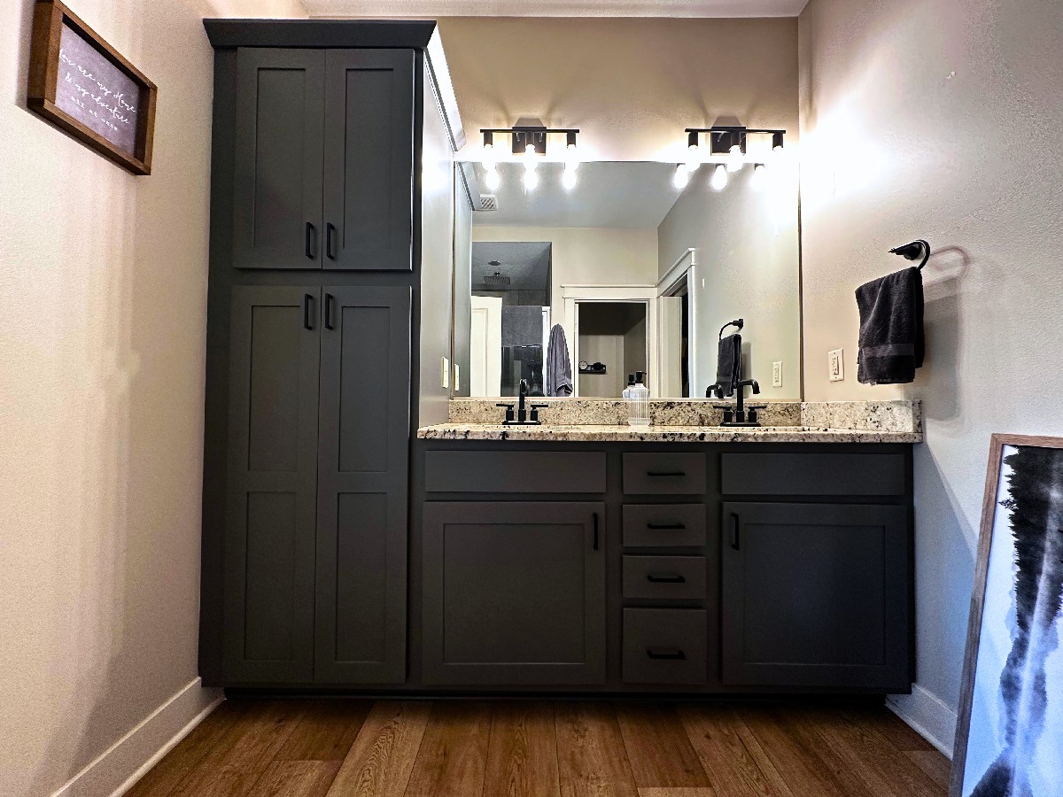Kyle K. in Polk City's a vanity after cabinet refacing.